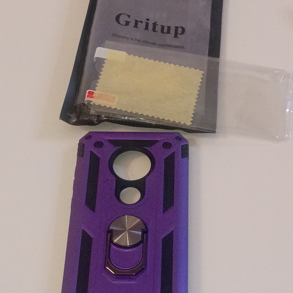 Gritup, Moto 7 Pro, Dual-Tone Purple and Black Case - Picture 5 of 7